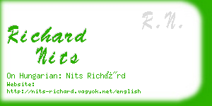 richard nits business card